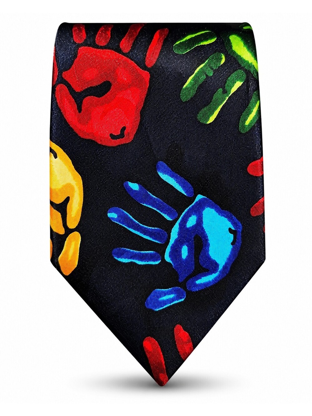 Steven Harris Hand Made Tie Colorful Handprint Abstract Novelty Art Neck Tie...